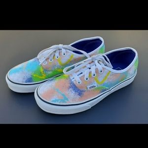 Van's Authentic Retro Mart splatter skate shoes/sneakers